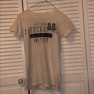 Abercrombie & Fitch top XS white navy blue green
